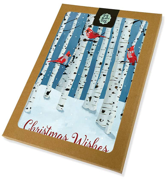 Boxed Aspen & Cardinals Christmas Cards