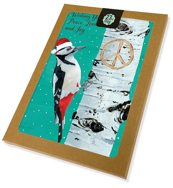 Boxed Peaceful Woodpecker Christmas Cards