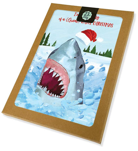 Boxed White Shark Christmas Cards