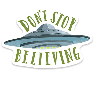 UFO believing sticker