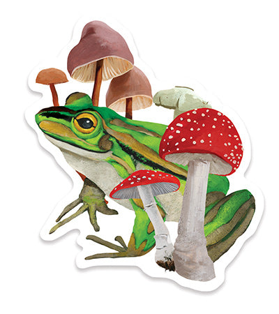 Froggy Mushrooms Sticker