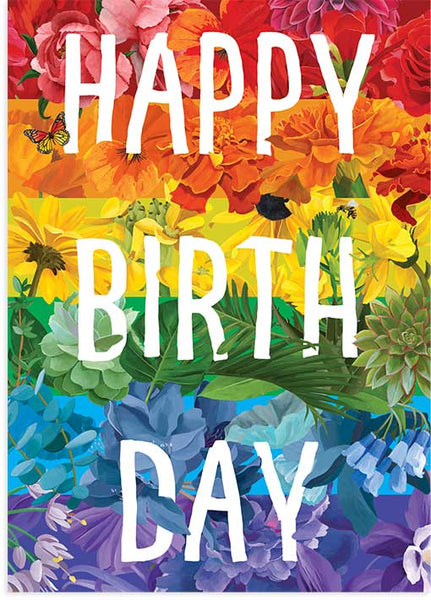 Rainbow Floral Birthday