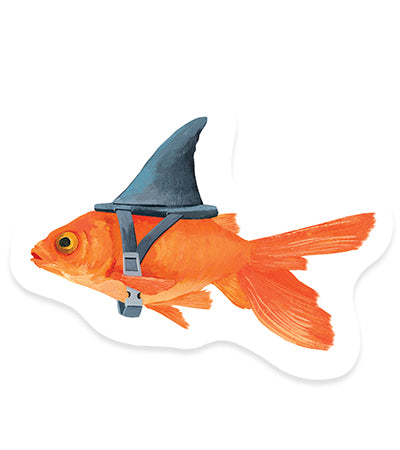 Goldfish Shark Sticker